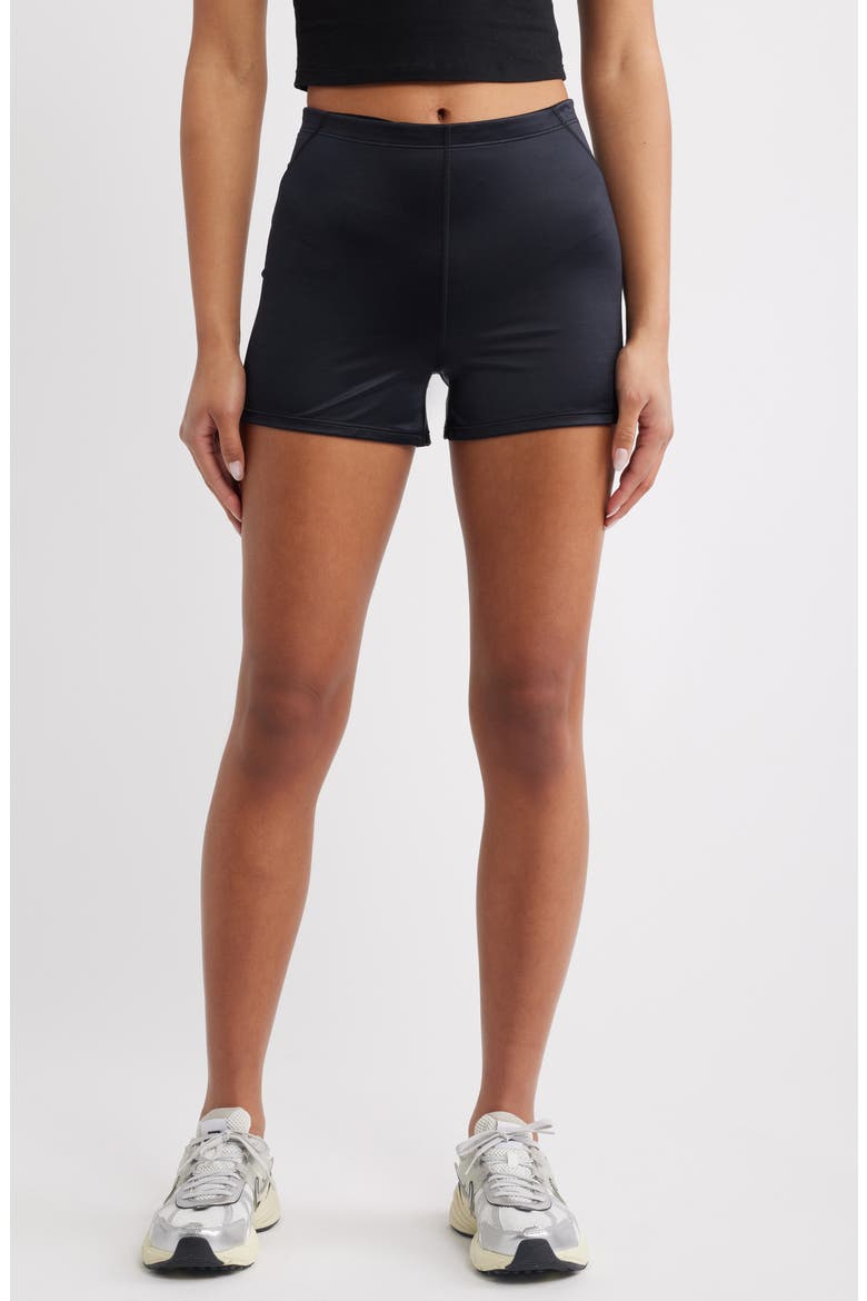 Shine Drawcord Shorts, Main, color, NSKM OBSIDIAN