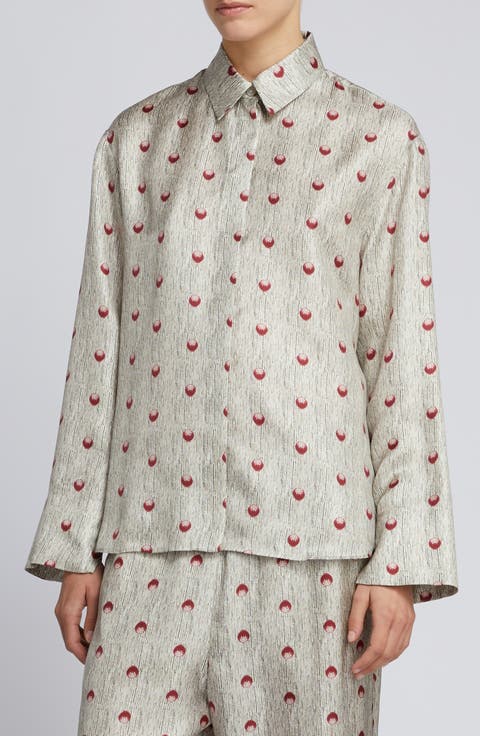 Ospite Dot Print Button-Up Shirt