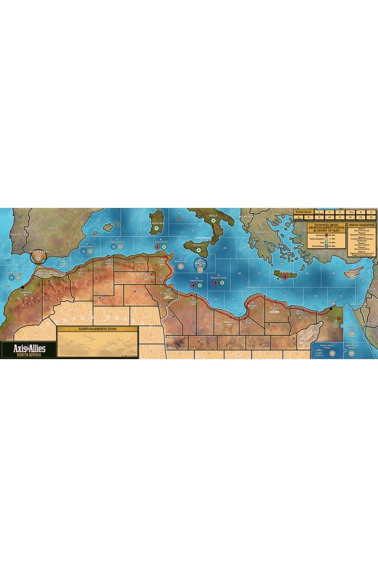 Axis & Allies North Africa - WWII Strategy Board Game, Ages 12+, Alternate, color, Multicolored
