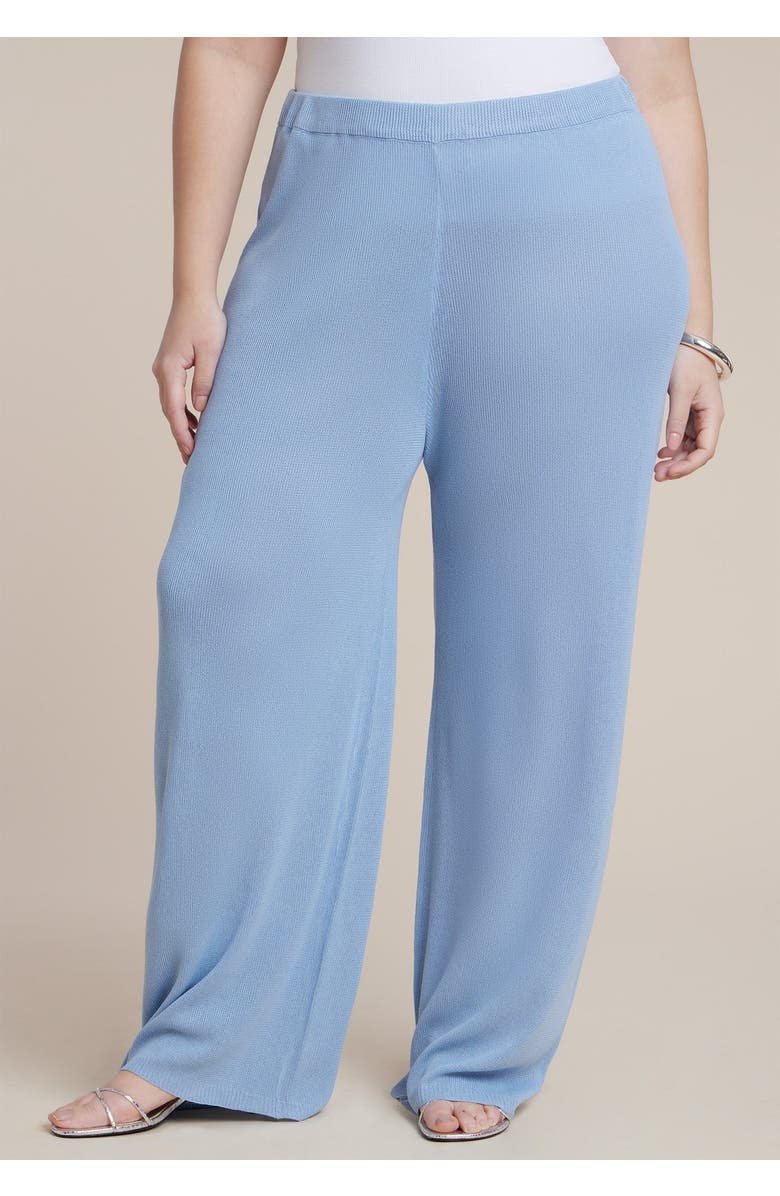 ELOQUII Semi Sheer Knit Pant, Main, color, Allure