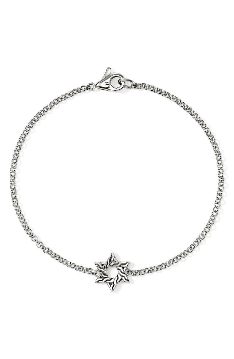 John Hardy JH Essential Star of David Bracelet, Main, color, Silver