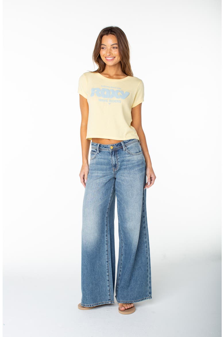 Wave Riders Club Graphic Crop T-Shirt, Alternate, color, GOLDEN HAZE