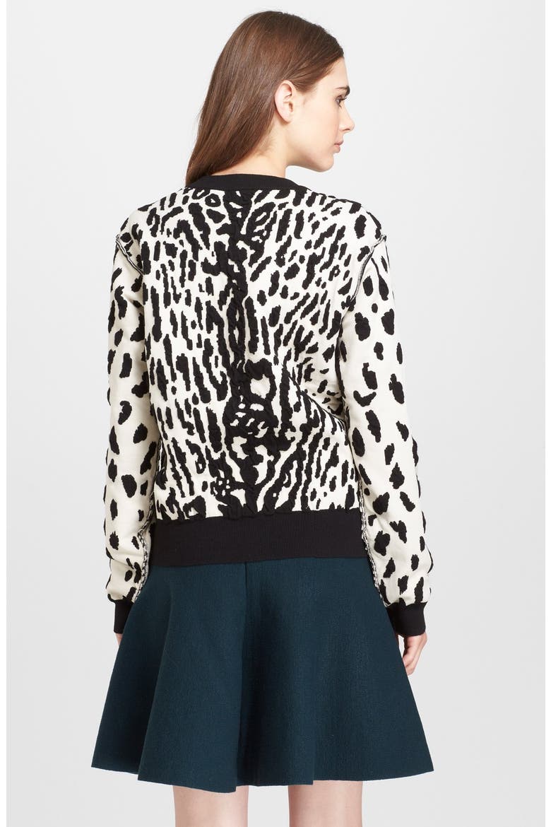 'Dore' Animal Pattern Sweater, Alternate, color, IVORY