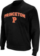 COLOSSEUM Men's Colosseum Black Princeton Tigers Arch & Logo Crew Neck Sweatshirt