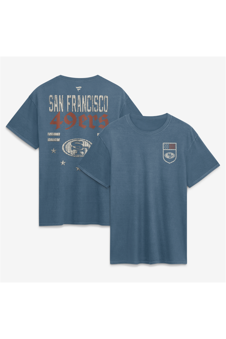 Men's Fanatics  Blue San Francisco 49ers Washed Americana T-Shirt, Main, color, Blue