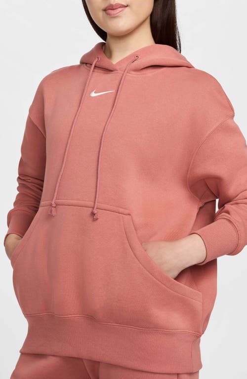 Nike Sportswear Phoenix Oversize Fleece Hoodie In Canyon Pink/sail