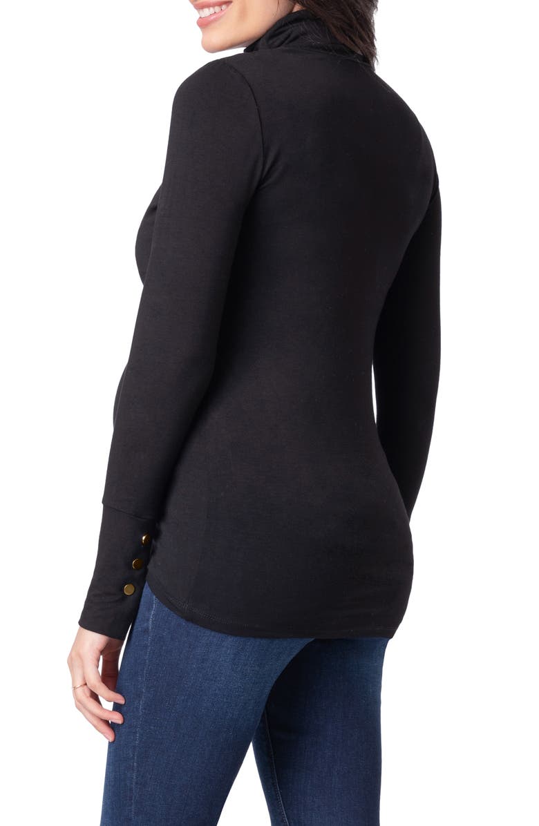 Seraphine Turtleneck Maternity/Nursing Top, Alternate, color, 