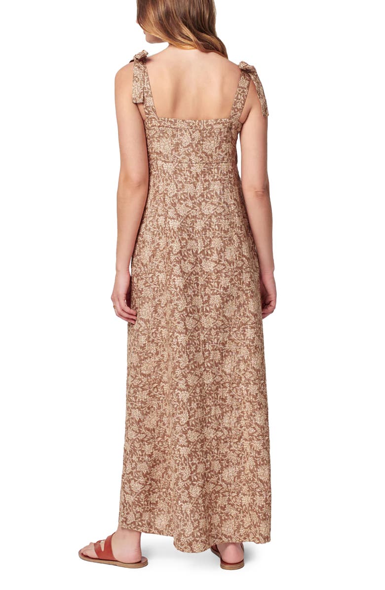 Faherty Kendall Tie Strap Linen Maxi Dress, Alternate, color, 