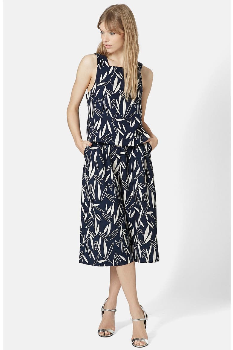 Cape Leaf Culottes, Alternate, color, NAVY BLUE