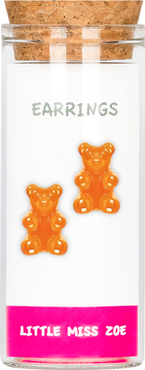 Little Miss Zoe Kids' Sterling Silver Gummy Bear Stud Earrings in Gift Bottle