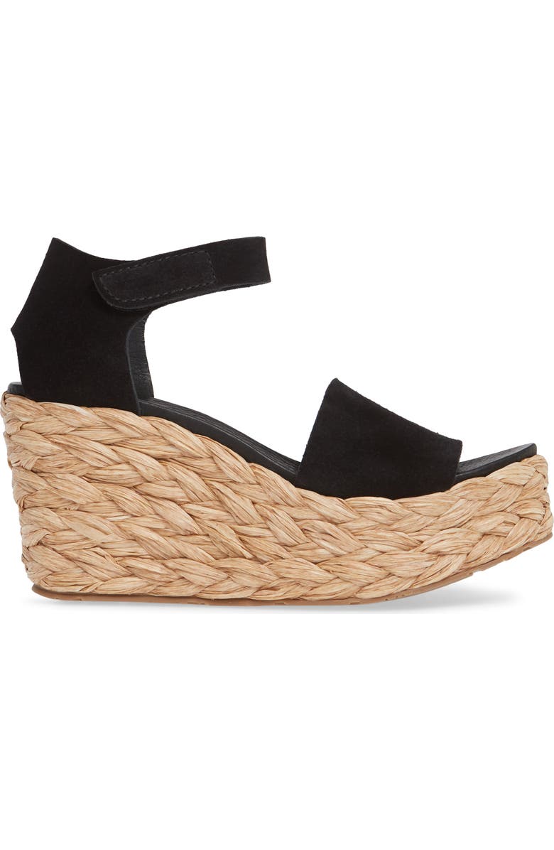 Pedro Garcia Dory Raffia Wedge Sandal, Alternate, color,