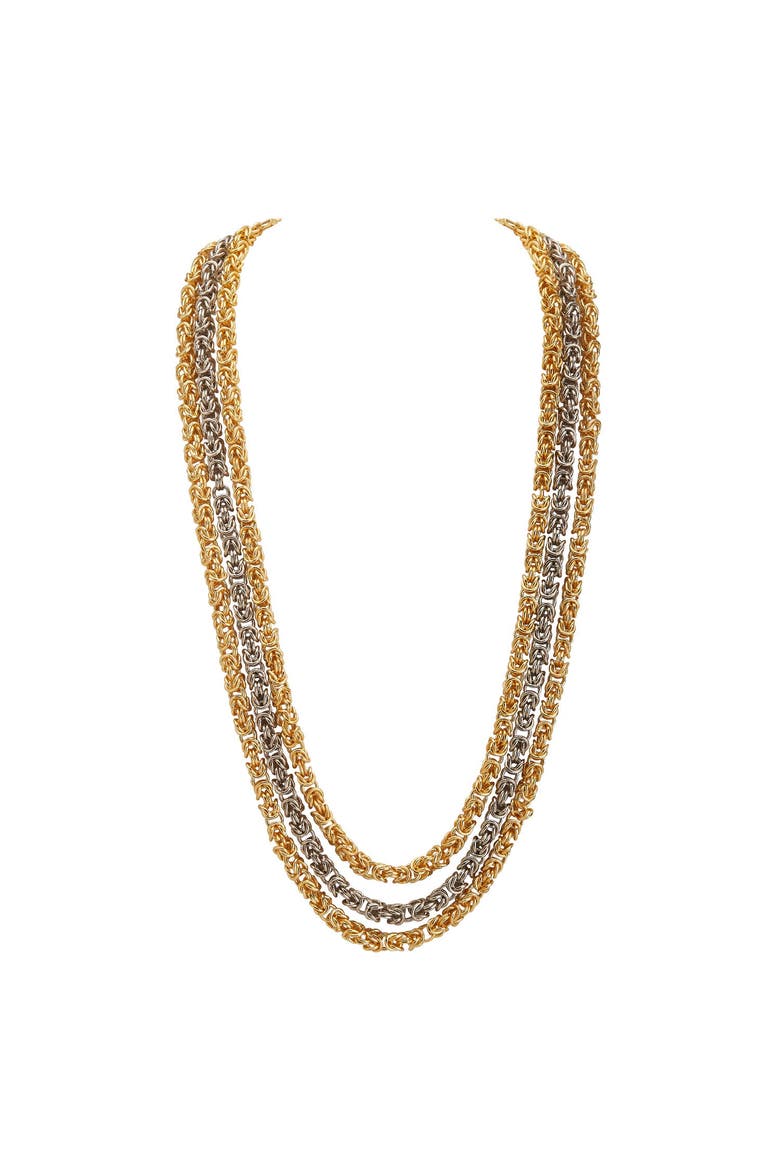 SINNA LAYERED NECKLACE, Alternate, color, Gold Plated
