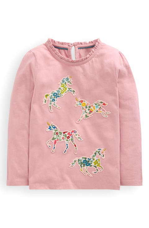 Kids' Unicorn Appliqué Cotton Graphic T-Shirt (Toddler, Little Kid & Big Kid)