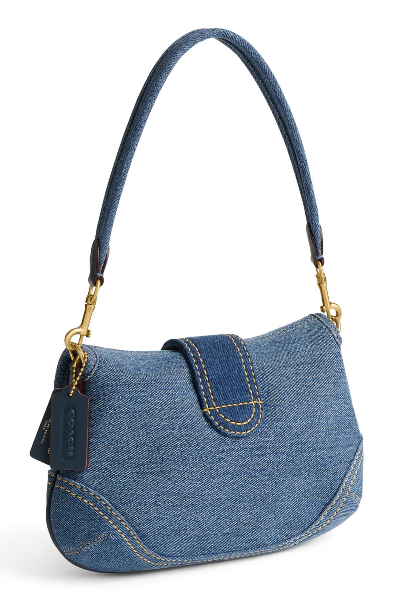 COACH Denim Soho Shoulder Bag, Alternate, color, 
