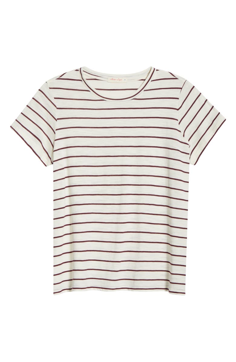 Marine Layer Stripe Crewneck Shirt, Alternate, color, White/ Fig Stripe
