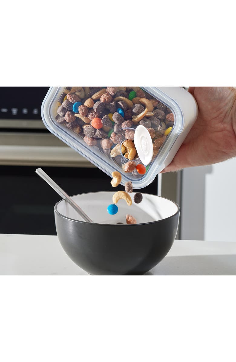 iDesign Small Canister with Removable Pour Cap - Set of 4 - White, Alternate, color, White