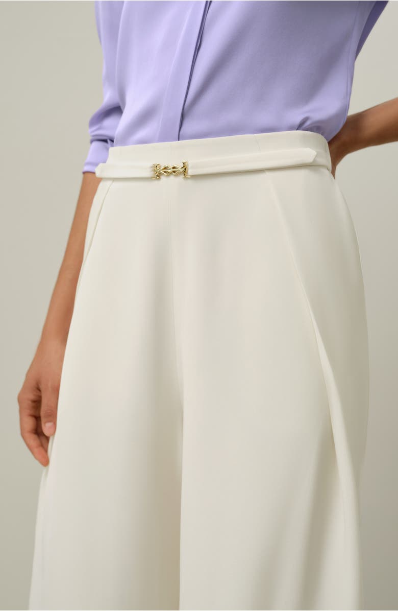 Lilysilk Heavy-Weight Silk Crepe Wide-Leg Pant, Alternate, color, Natural White