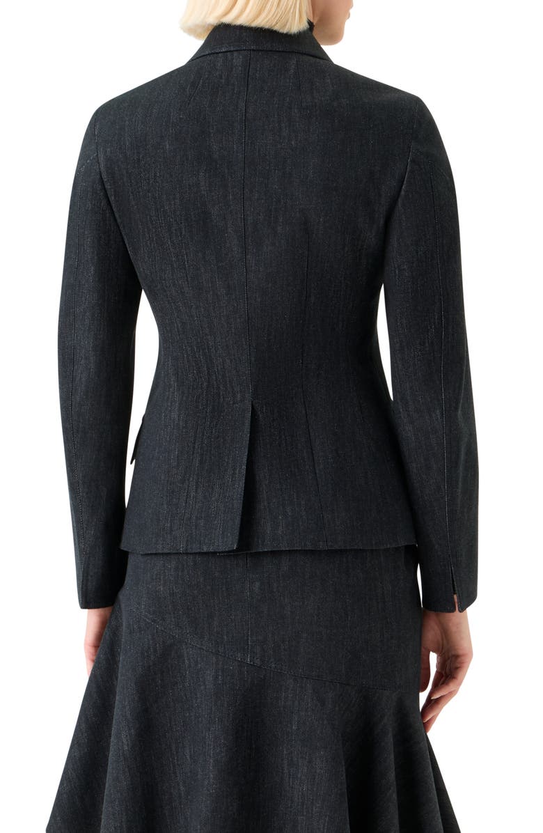 Akris Denim Shirt Jacket, Alternate, color, Black Denim