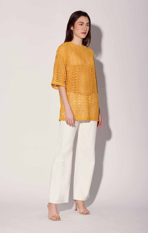 Walter Baker Peyton Tunic In Havana Crochet Marigold