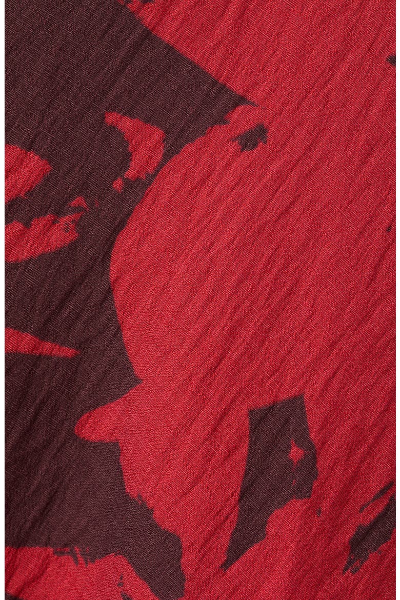 Texture One-Shoulder Minidress, Alternate, color, RED