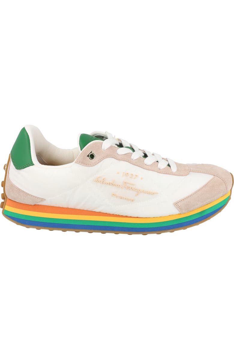 FERRAGAMO Striped Sole Sneaker, Alternate, color,