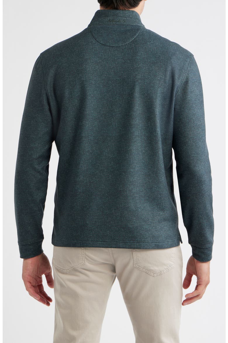 Mikey Printed Check Quarter Zip Pullover, Alternate, color, MALLARD