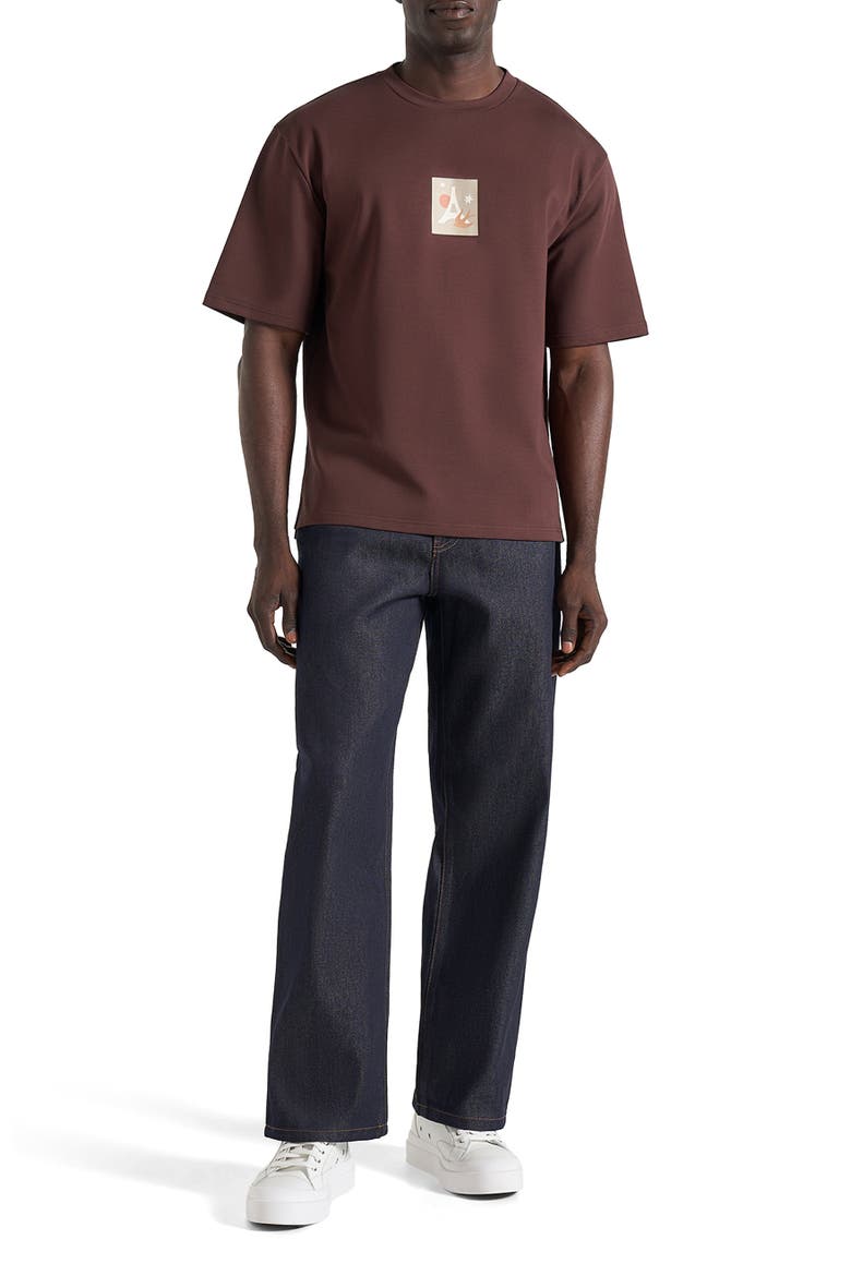 Thibault Bird Detail Cotton T-Shirt, Alternate, color, Brown