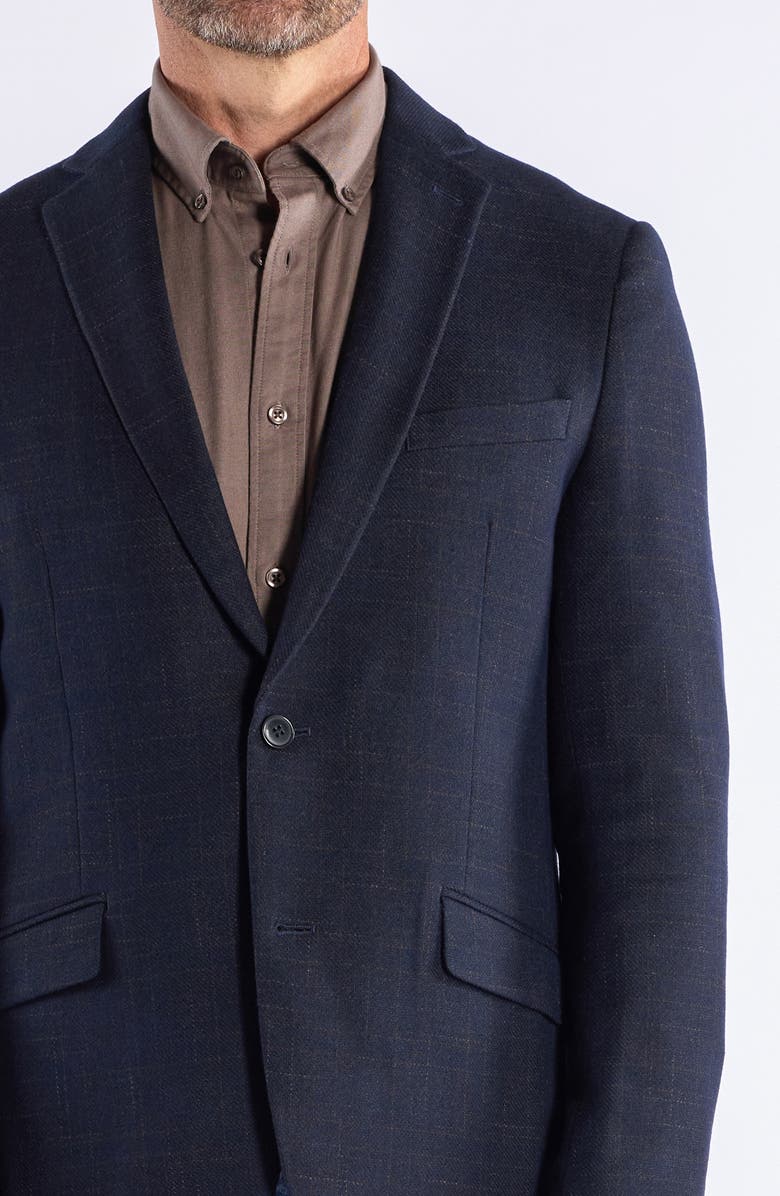 SAVILE ROW CO Windowpane Knit Sport Coat, Alternate, color, Navy