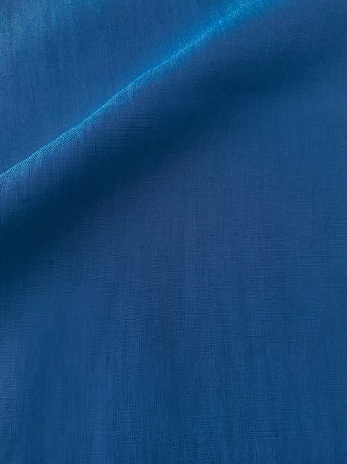 Anaya So Soft Linen Pillow With Down Insert In Cobalt Blue
