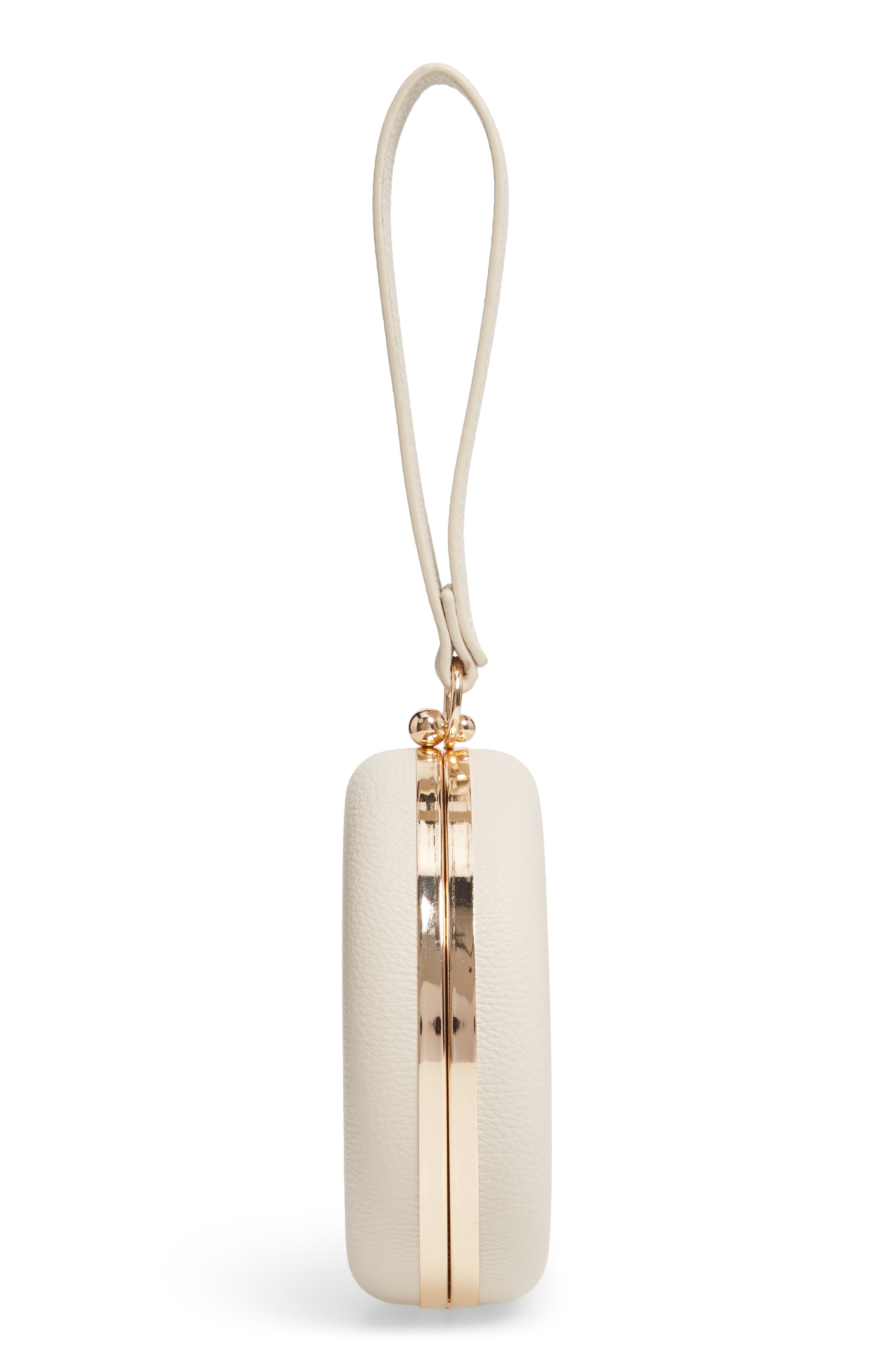 Julia Vegan Leather Canteen Minaudière, Alternate, color, BONE