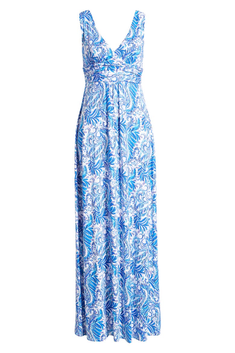 Sloane Sleeveless Midi Dress, Alternate, color, BAHA BLUE BIRD IS THE WORD