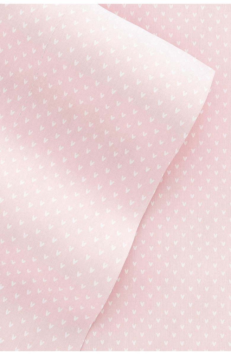 HOMESPUN Premium Ultra Soft My Heart Pattern 4-Piece Bed Sheet Set, Alternate, color, Pink