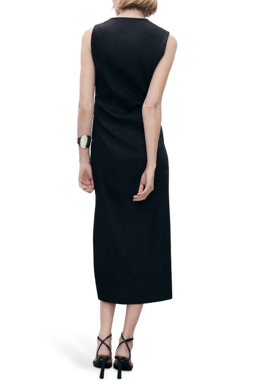 Mango Sleeveless Asymmetric Linen Dress
