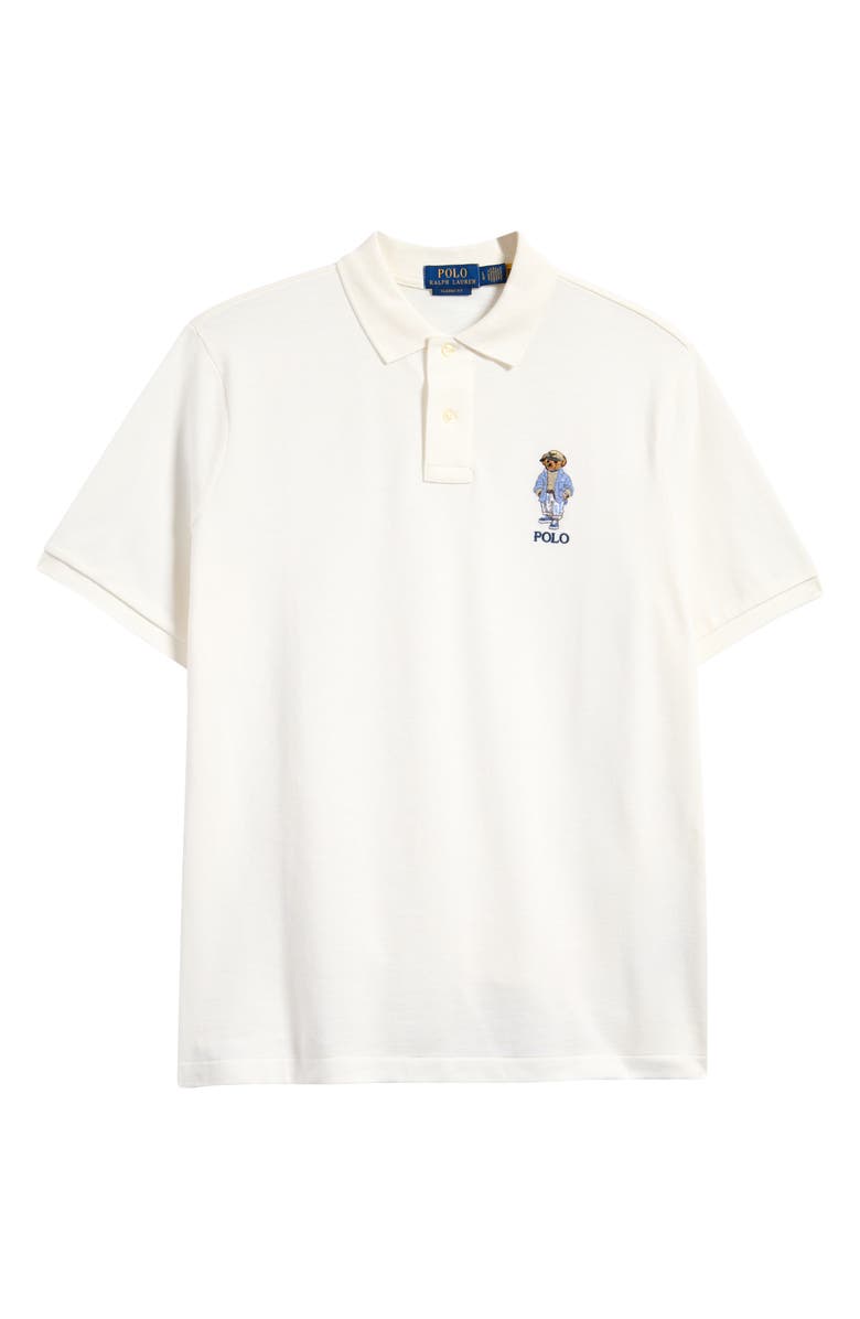 Polo Ralph Lauren Classic Fit Bear Embroidered Cotton Piqué Polo, Alternate, color, 