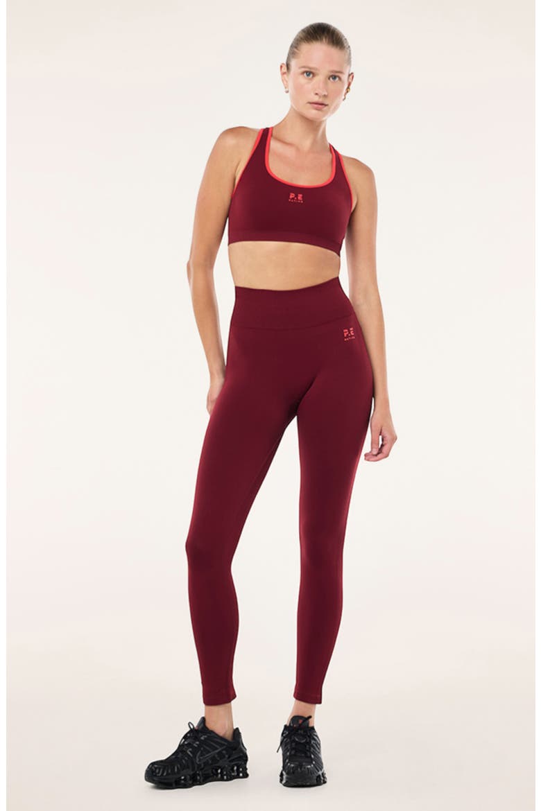 Restore Seamless Leggings, Alternate, color, CABERNET / STRAWBERRY