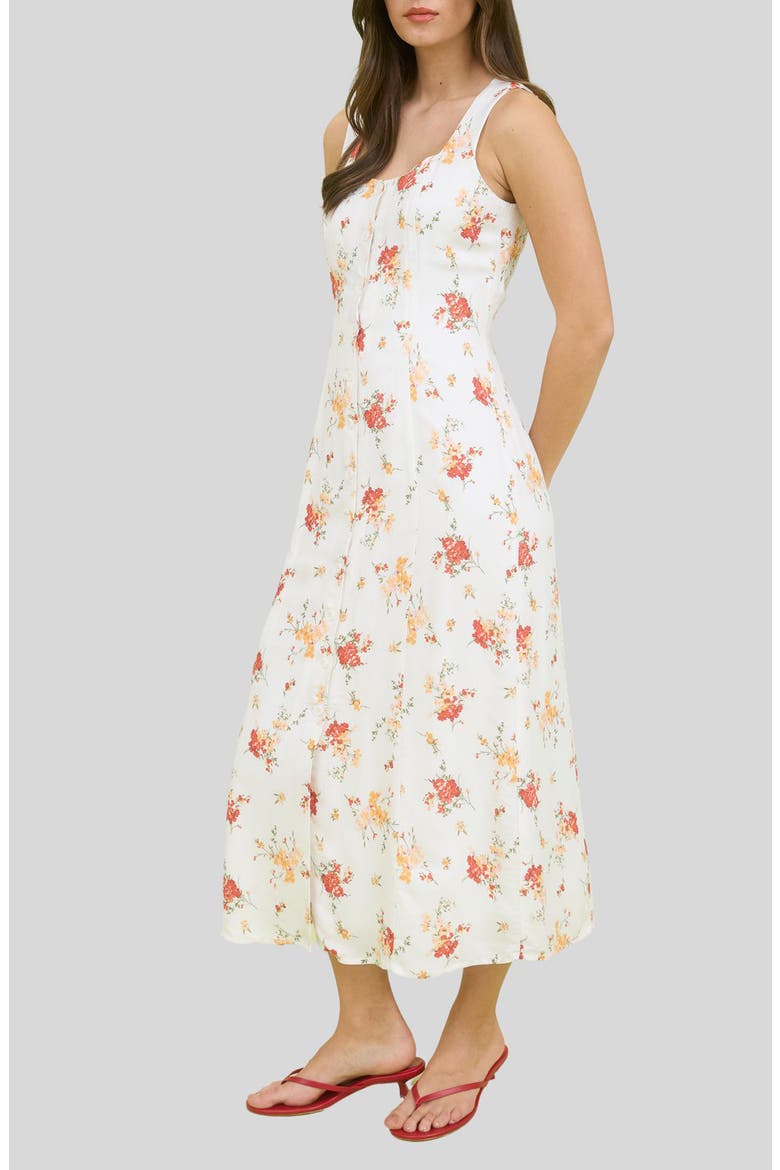 Floral Maxi Sundress, Alternate, color, IVORY MULTI