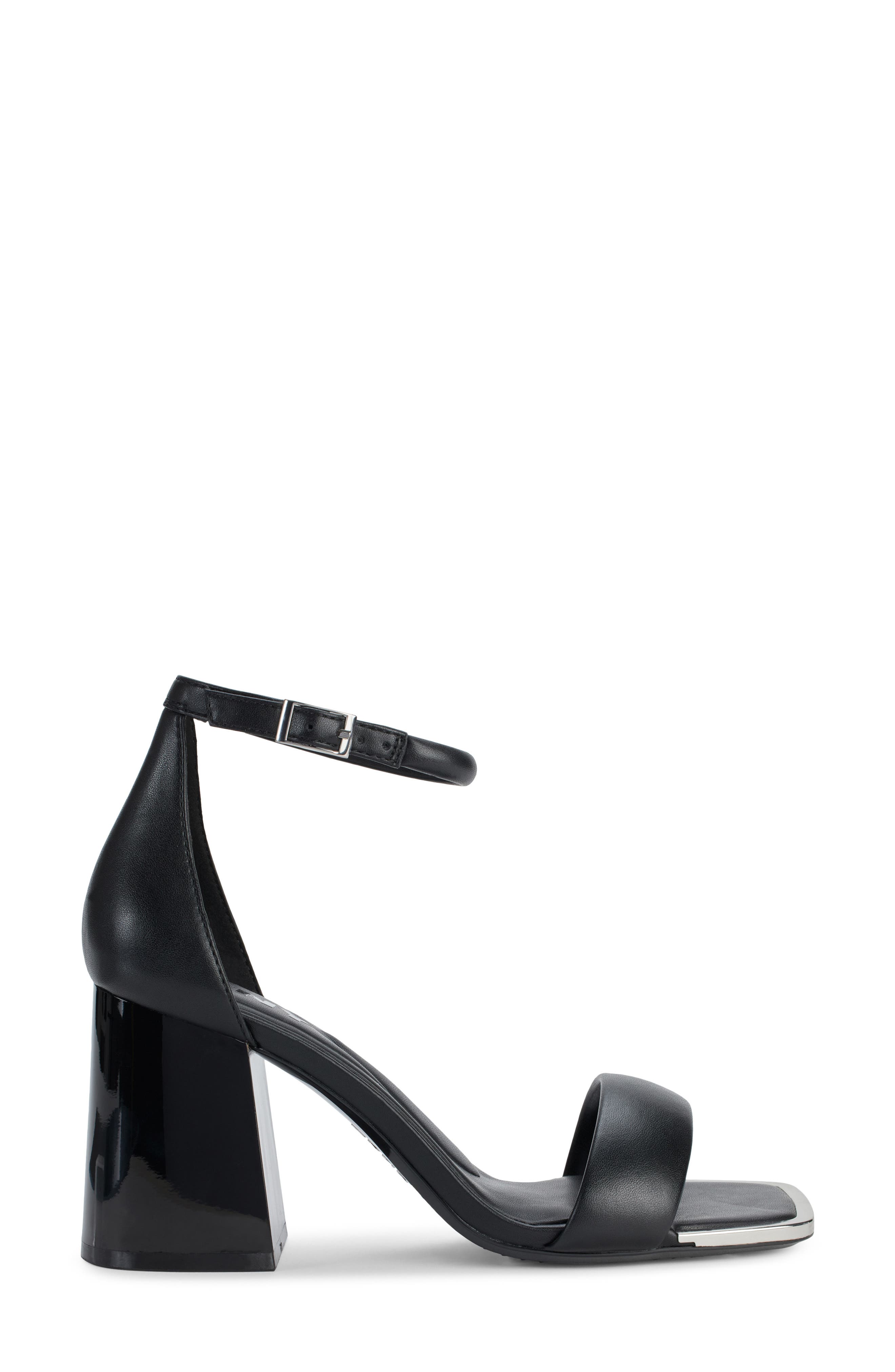 DKNY Scarla Ankle Strap Sandal, Alternate, color, Black