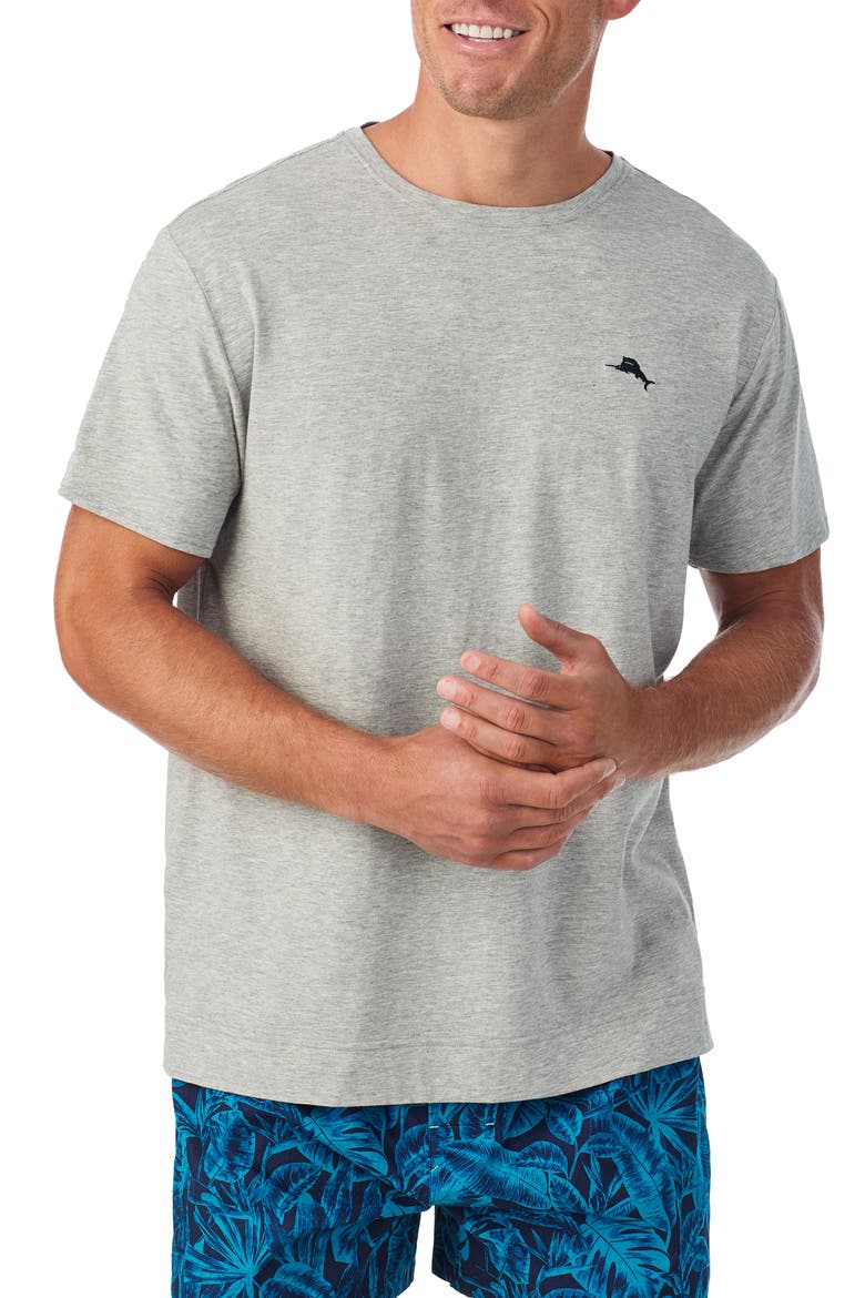 Cotton & Modal Pajama T-Shirt, Main, color, GREY HEATHER