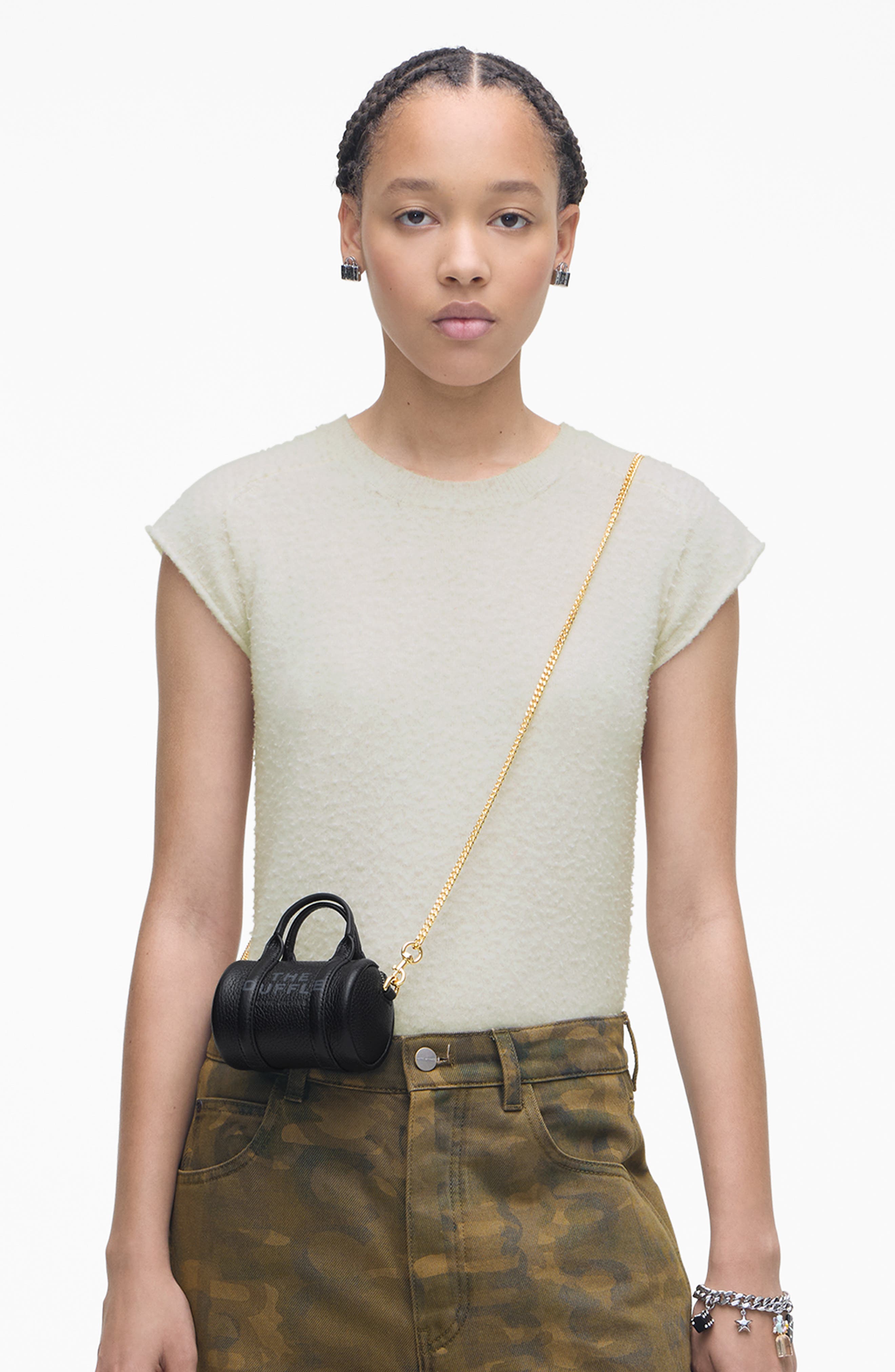 Marc Jacobs The Nano Duffle Leather Crossbody Bag, Alternate, color, 