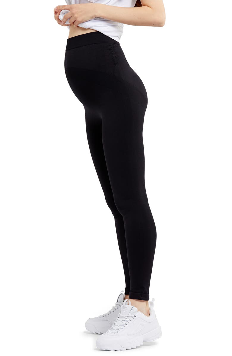 A PEA IN THE POD Seamless Compression Maternity Leggings, Alternate, color, 