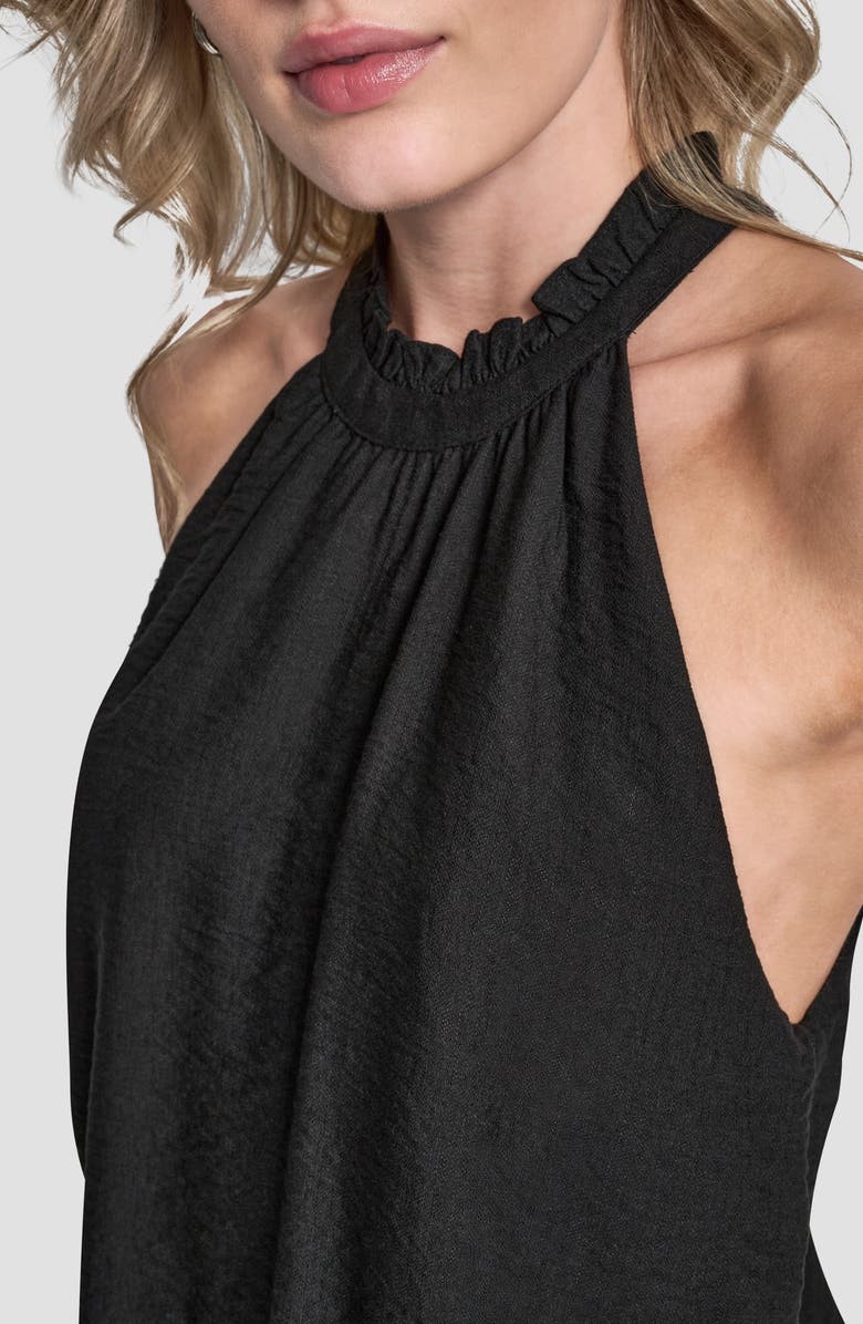 DKNY Ruffle Bubble Top, Alternate, color, Black
