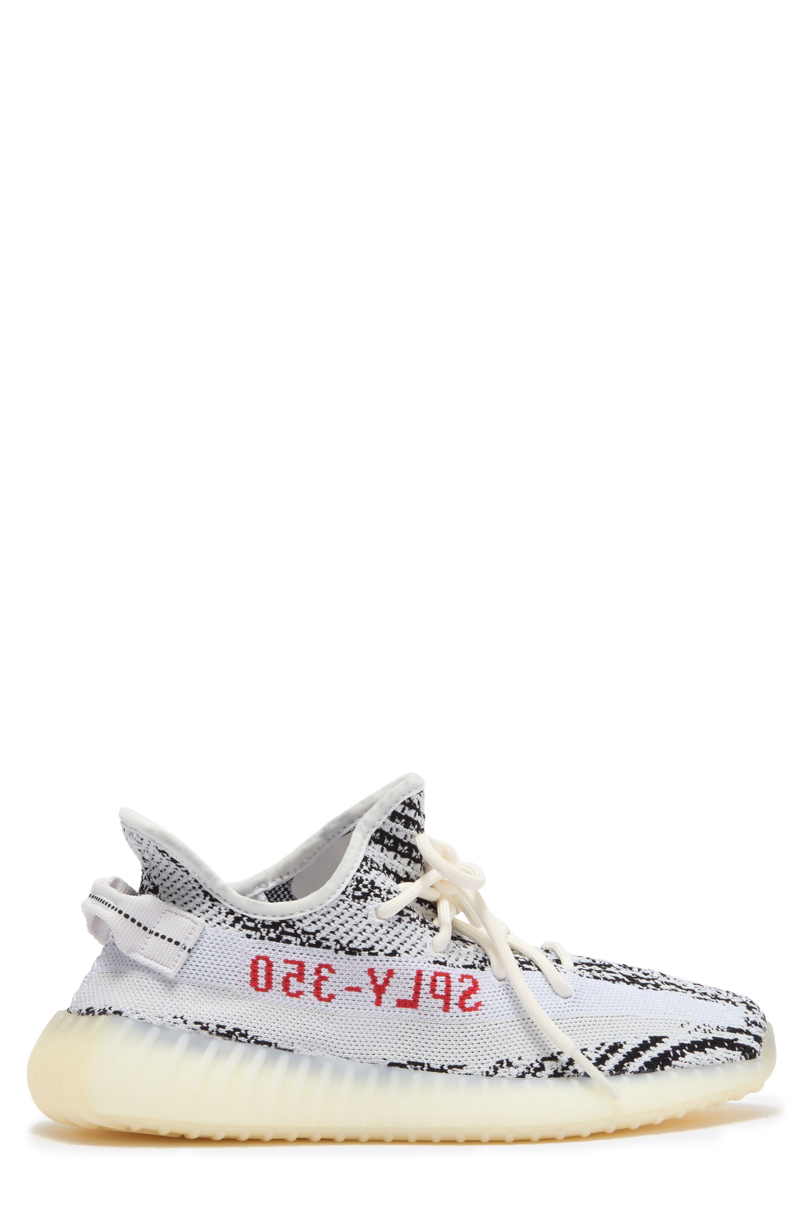 adidas Yeezy Boost 350 v2 Zebra Sneaker, Alternate, color, 