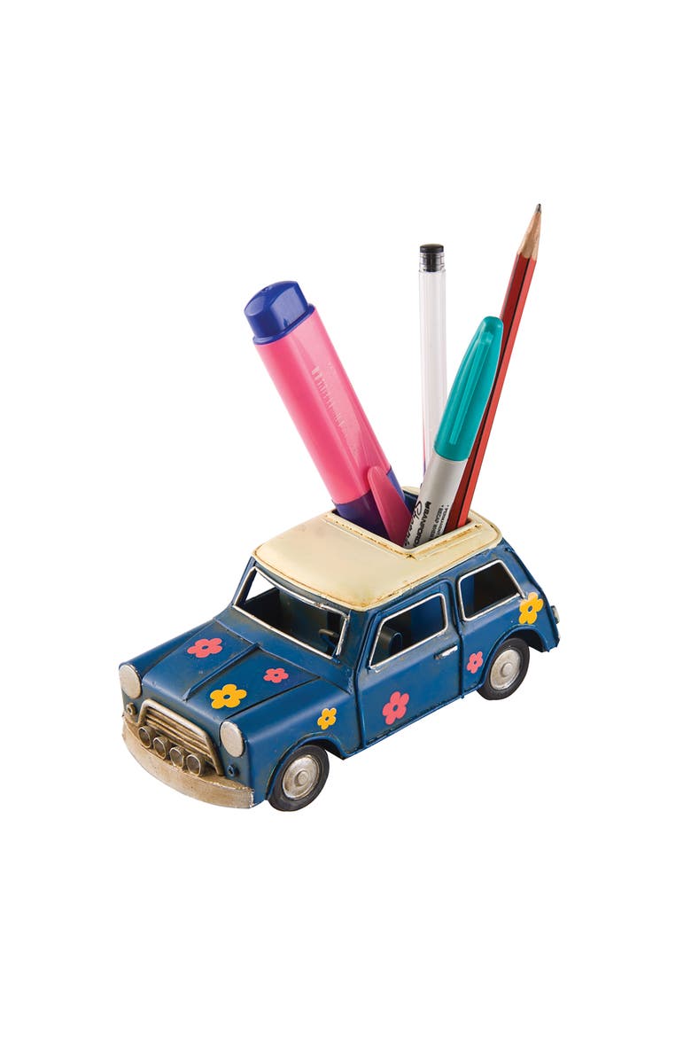 Vintage Car Decorative Pen Holder, Main, color, Blue