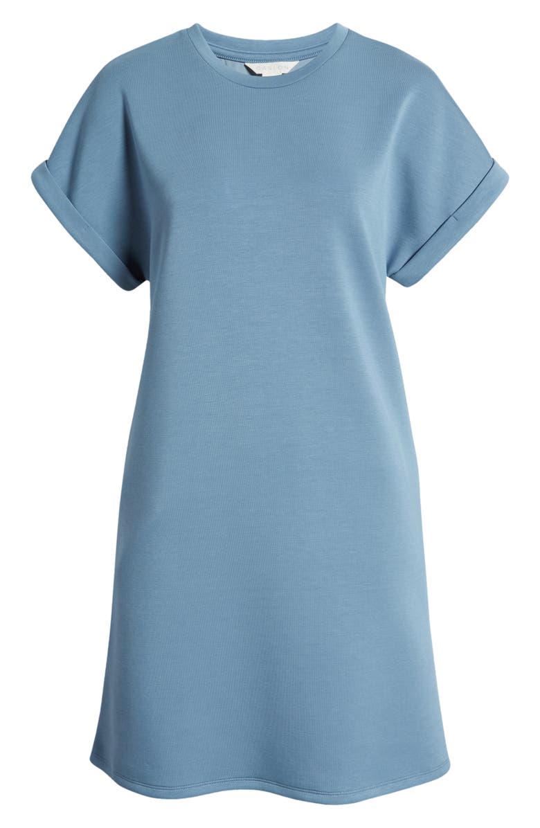 Caslon<sup>®</sup> Cuffed T-Shirt Dress, Alternate, color, Blue Ensign