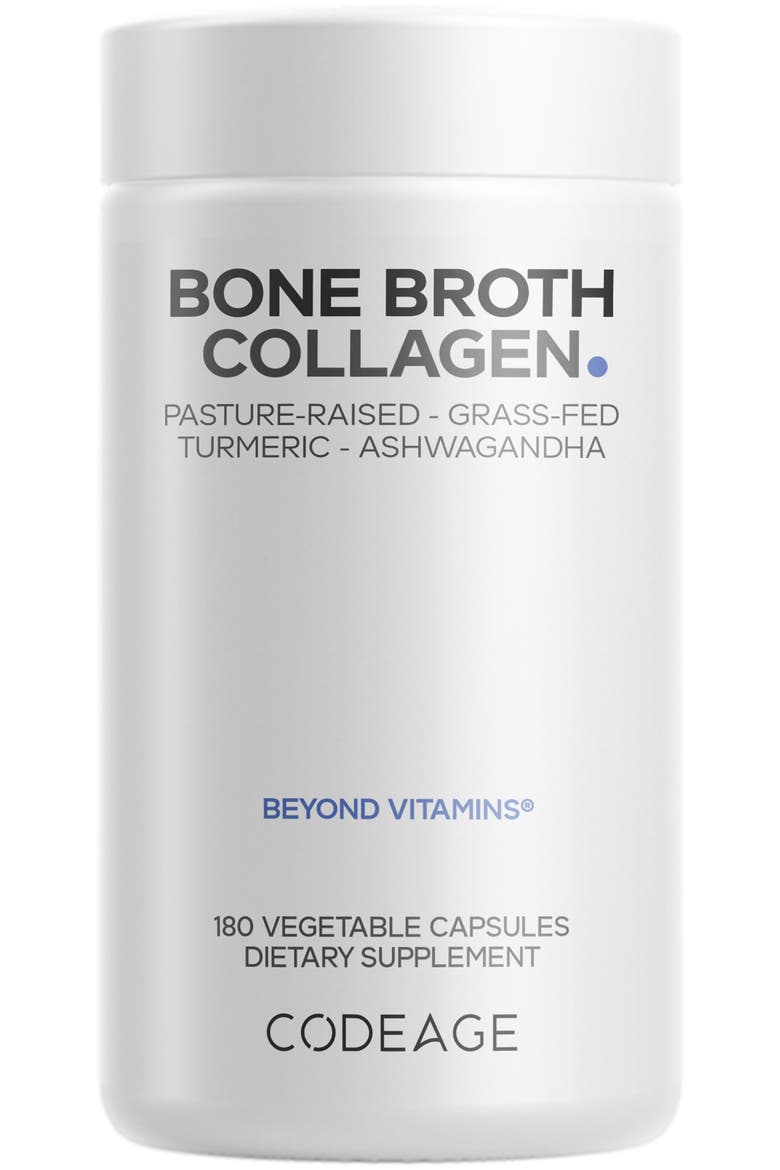 Bone Broth Collagen Peptides Supplement, Main, color, White