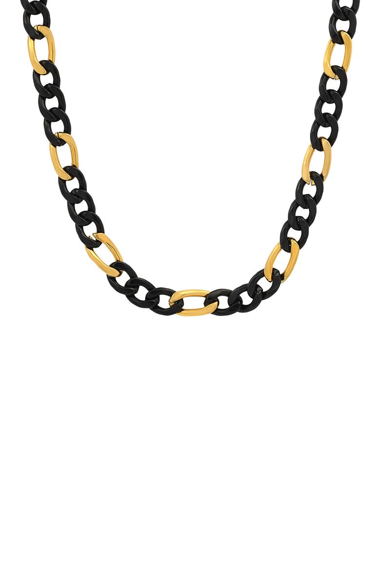 Figaro Chain Necklace, Main, color, BLACK / YELLOW