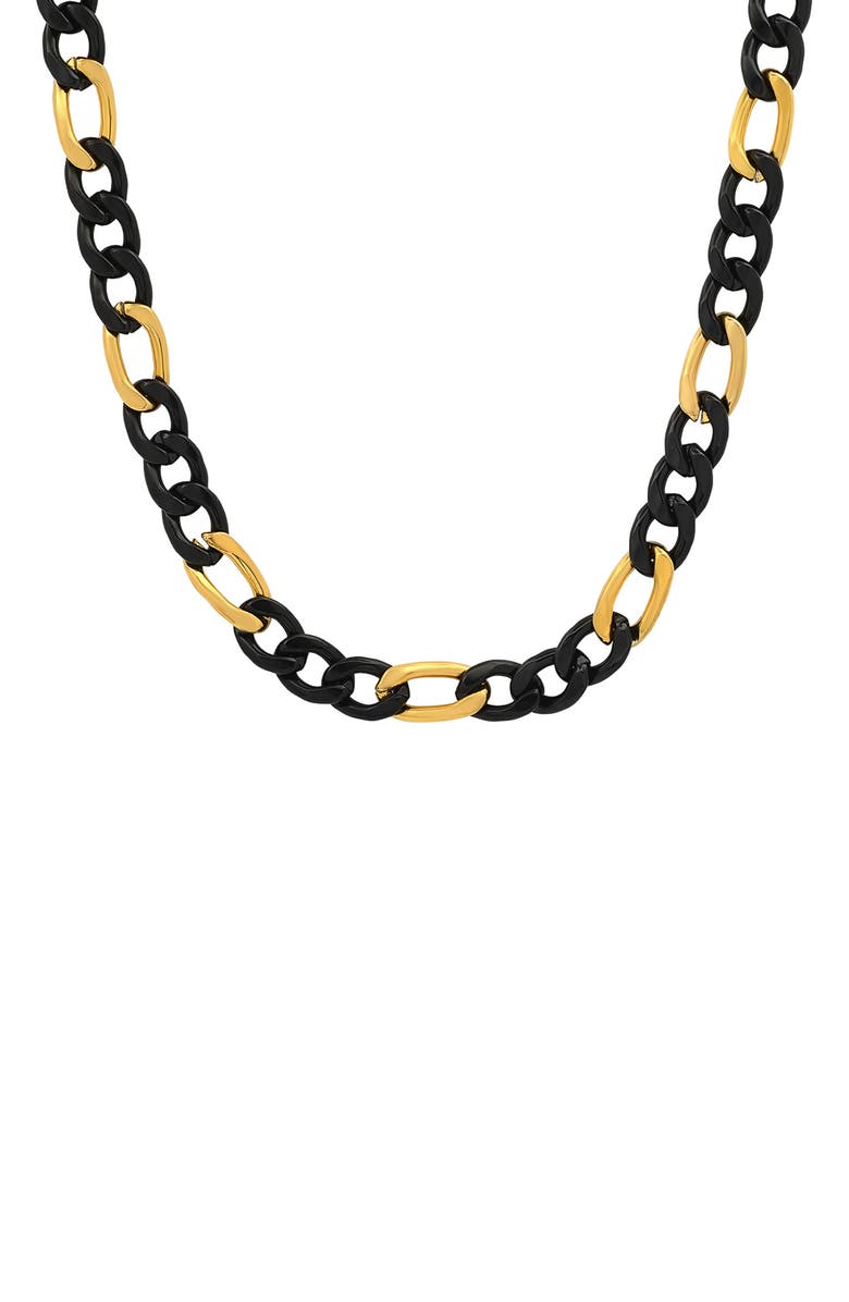 HMY JEWELRY Figaro Chain Necklace, Main, color, 