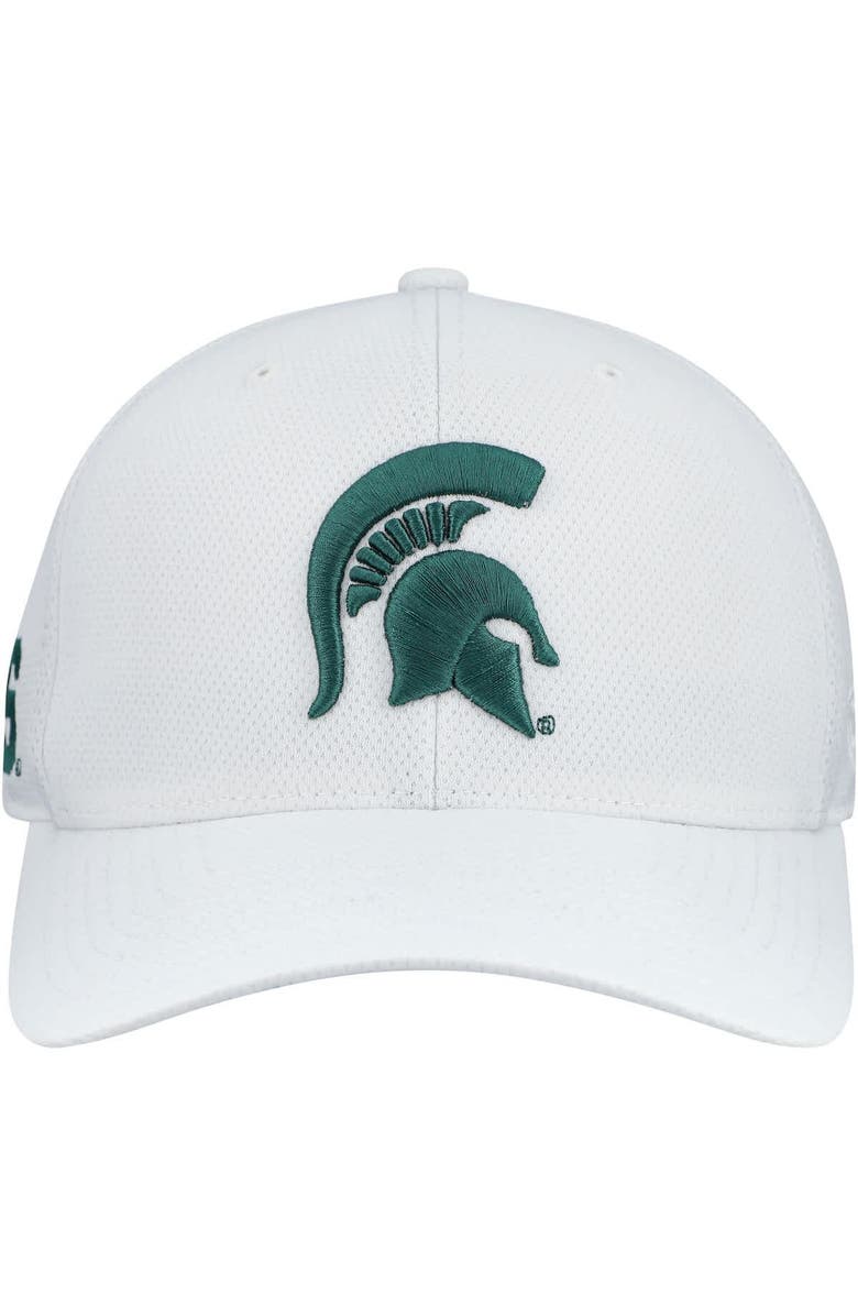TOP OF THE WORLD Men's Top of the World  White Michigan State Spartans Reflex Hybrid Tech Flex Hat, Alternate, color, White