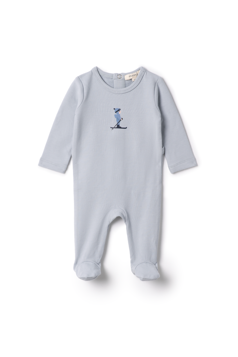 Ski Print French Fleece Romper (Baby)