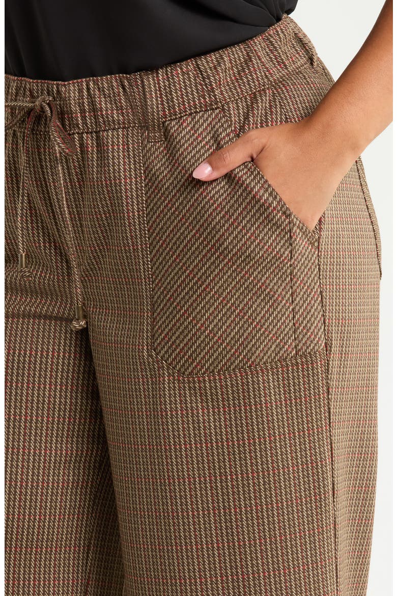 High Waist Wide Leg Pants, Alternate, color, WHEAT RED MULTI